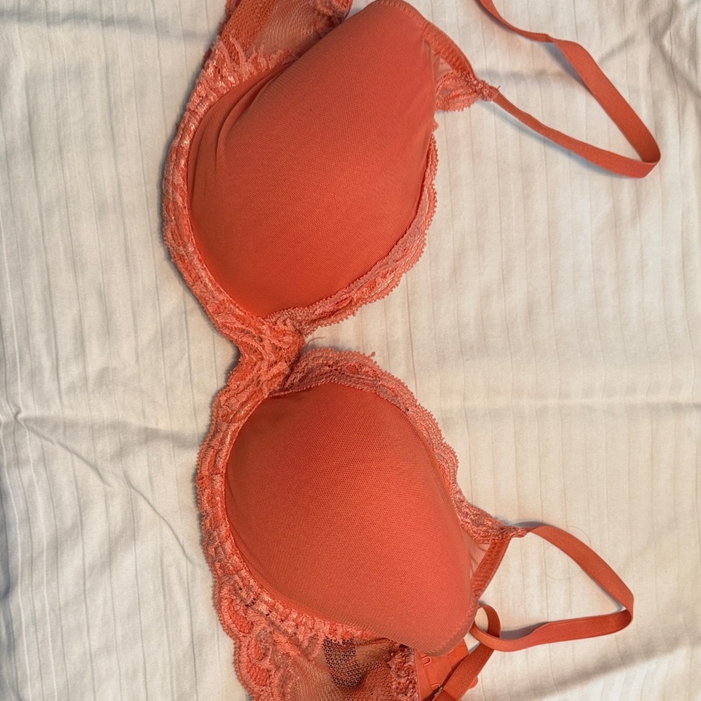 Natori Vibrant Orange Lace Bra